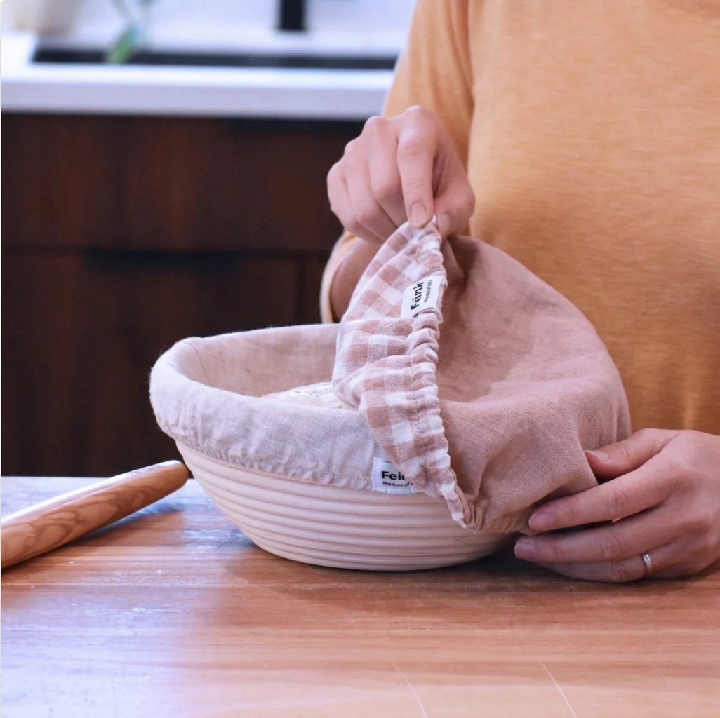 Reversible Linen Bowl Cover - 2pk