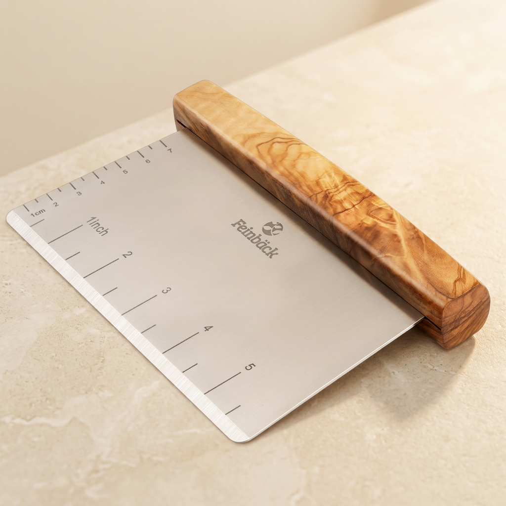 Olive Wood Bench Scraper and Dough Scraper