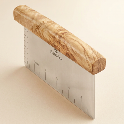 Olive Wood Bench Scraper and Dough Scraper