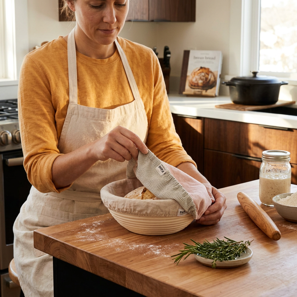 Reversible Linen Bowl Cover - 2pk