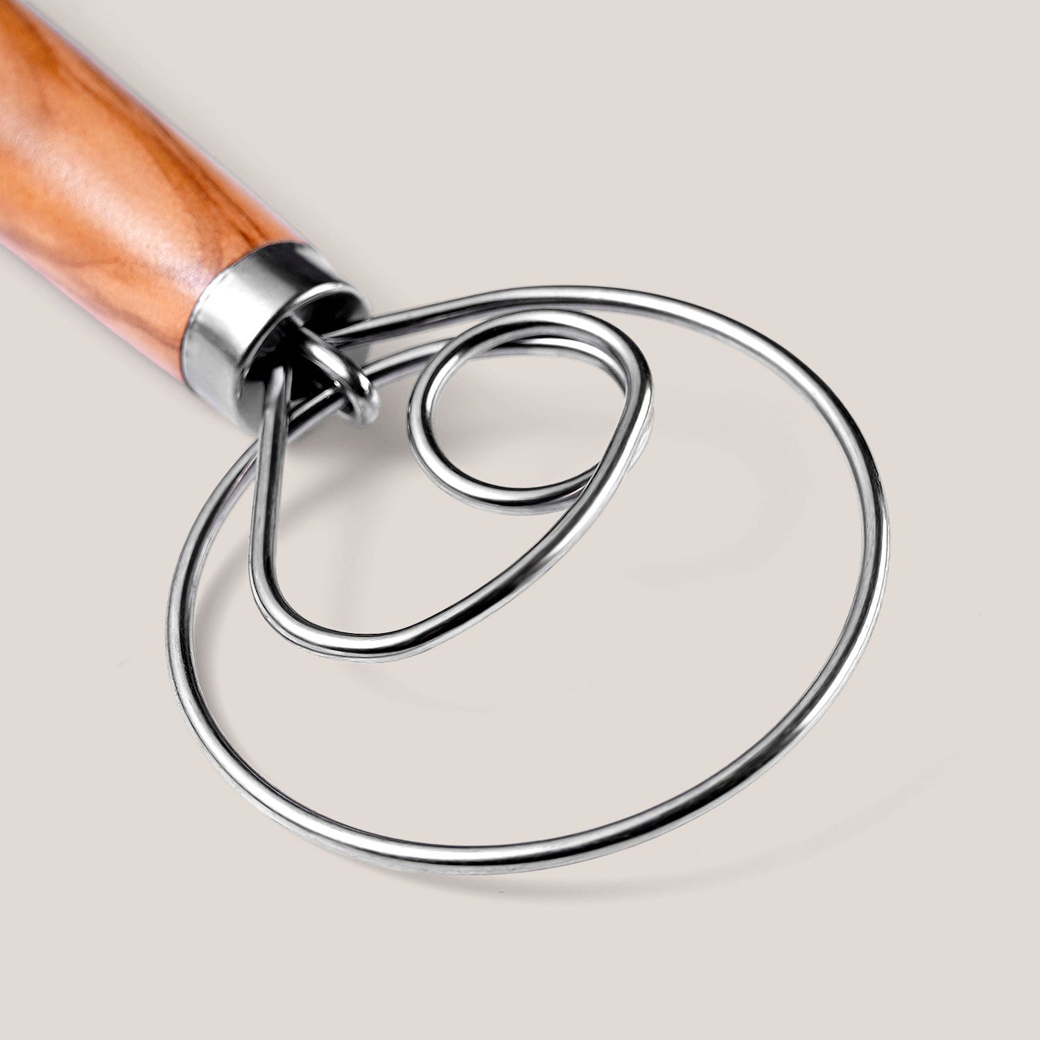 Olive Wood Danish Dough Whisk for Sourdough | Lifetime Warranty