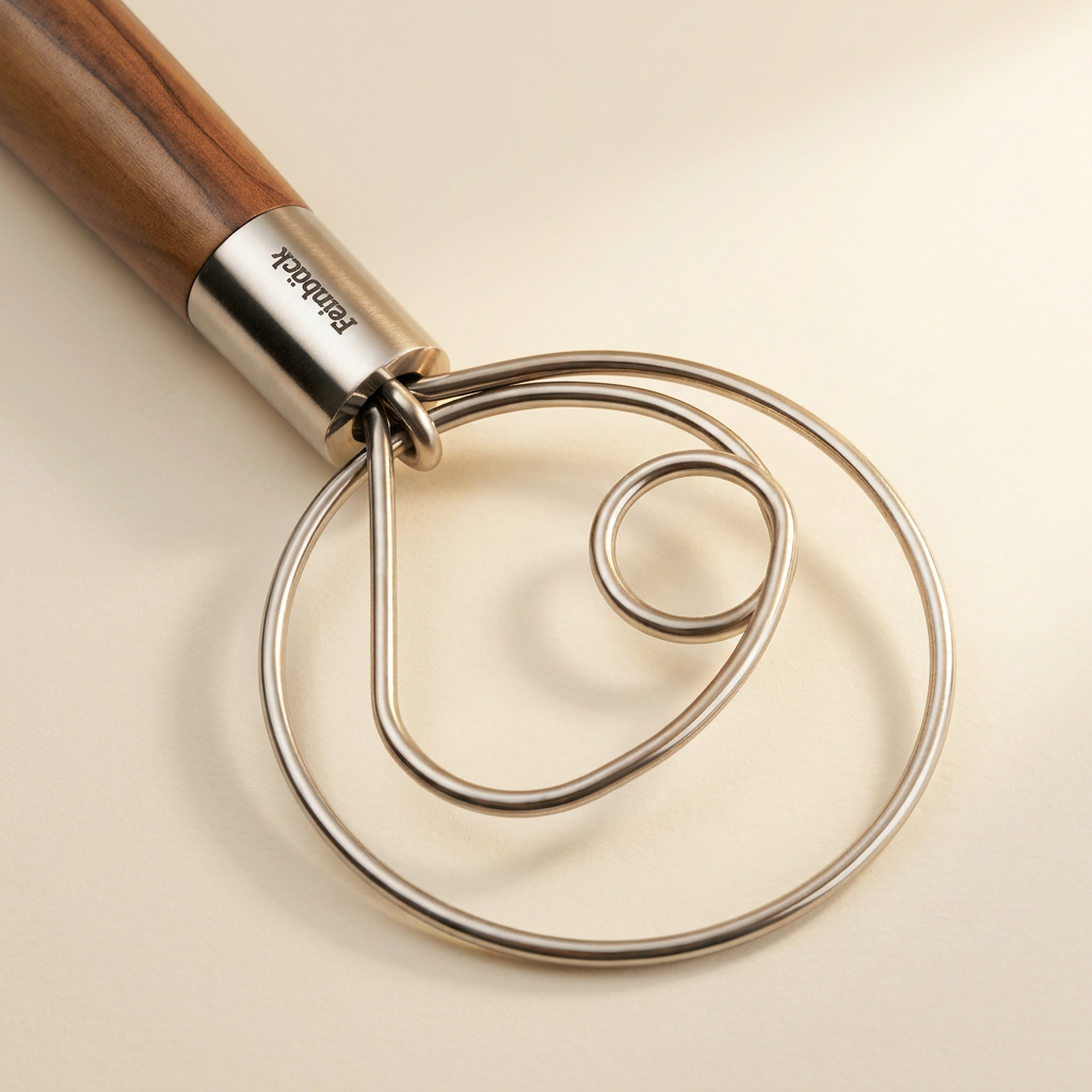 Danish Dough Whisk with Olive Wood Handle