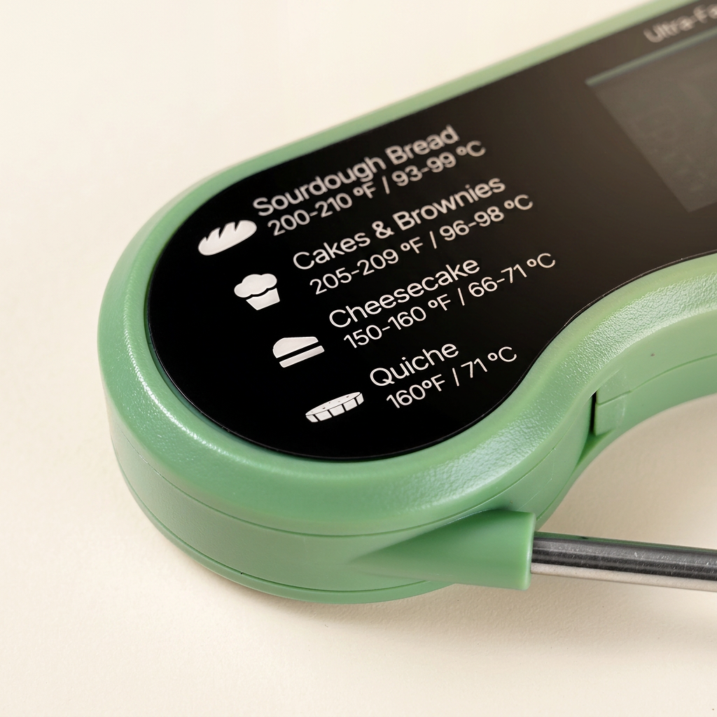 Instant Read Digital Thermometer for Bread and Cooking